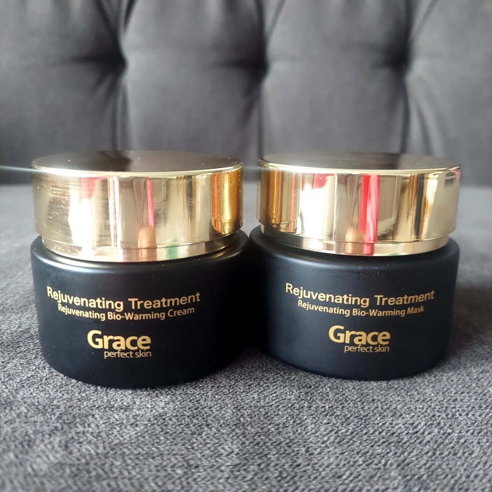 Grace Perfectskin Rejuvenating Treatment Bio-Warming Cream +Detox Mask Natural..